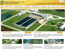 Tablet Screenshot of csaconstruction.com